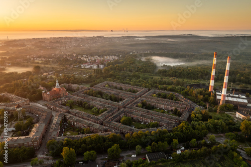 Obraz na płótnie district of Katowice - Nikiszowiec - historical, the most beautiful and stylish - tourism w salonie