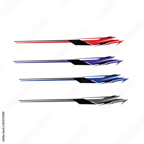 car wrapping decal vector. modern decals for cars
