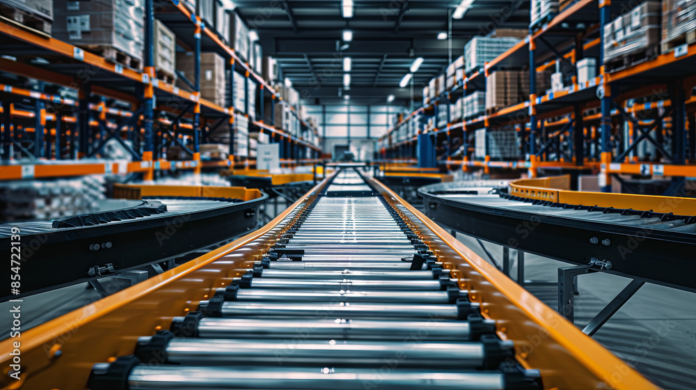 Modern automated warehouse conveyor system Modern automated warehouse conveyor system