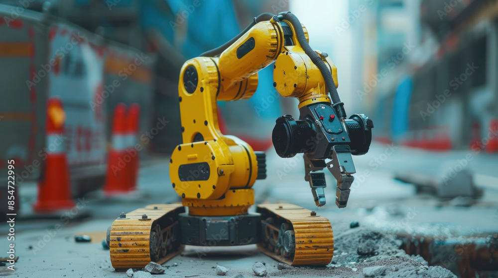 Fototapeta premium Robots used in complex construction