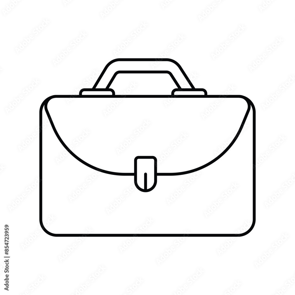 briefcase icon with white background vector stock illustration