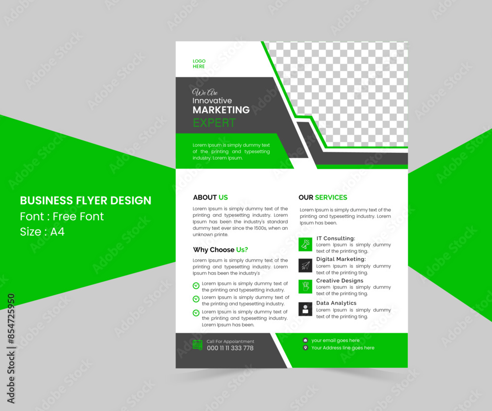 Business Flyer Design Template With Geometric shape Abstract Colorful concepts Business Flyer Design Template With Geometric shape Abstract Colorful concepts