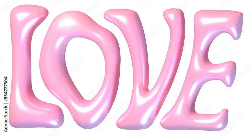 Love 3D inscription. Decor for Valentine's Day. Pink plastic letters. Love 3D inscription. Decor for Valentine's Day. Pink plastic letters.