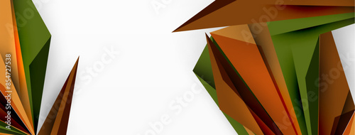 Minimal geometric abstract background. Low poly dynamic triangle design. Trendy techno business template for wallpaper, banner, background or landing