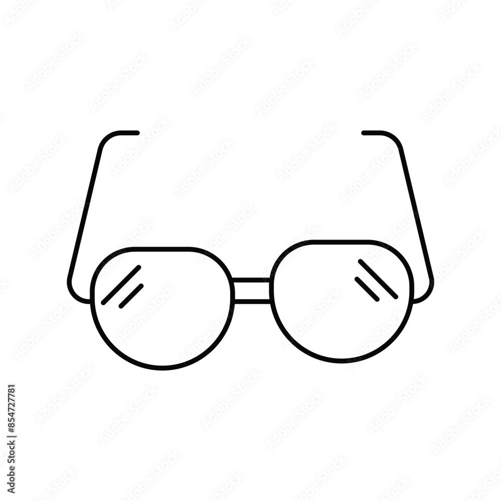 eye glasses icon with white background vector stock illustration eye glasses icon with white background vector stock illustration
