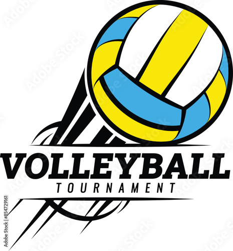 Volleyball ball icons. Symbol or emblem. Vector illustration.