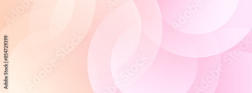 Banner background, pastel colorful, pink and orange gradations, circle abstract background, eps 10