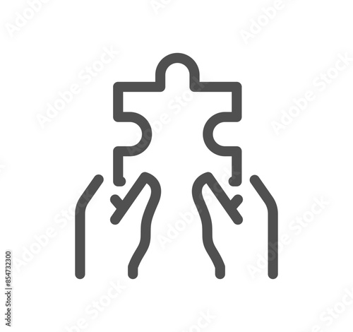 Social policy related icon outline and linear vector.
