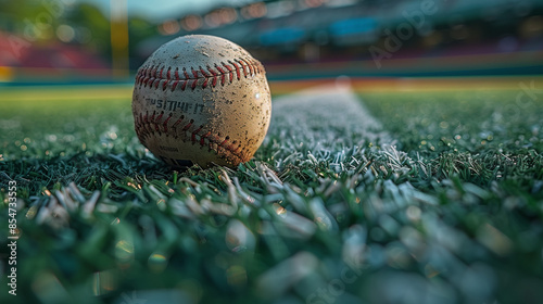 baseball on field photo