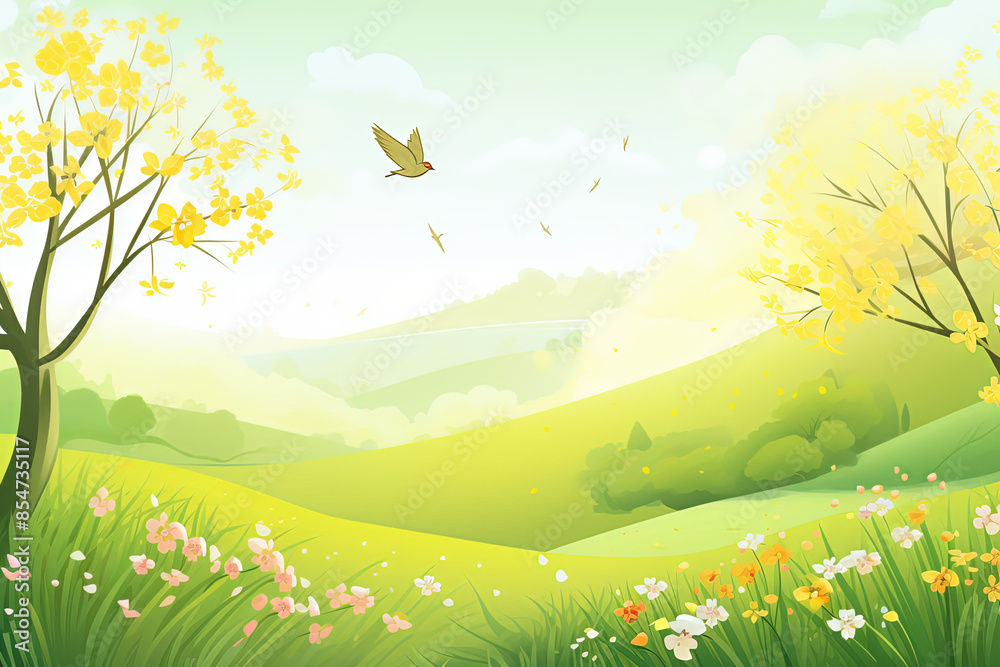 Fototapeta premium Whimsical Spring Wonderland