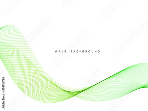 Abstract stylish green wave background