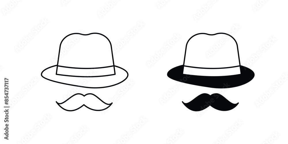 hat icon with white background vector stock illustration hat icon with white background vector stock illustration