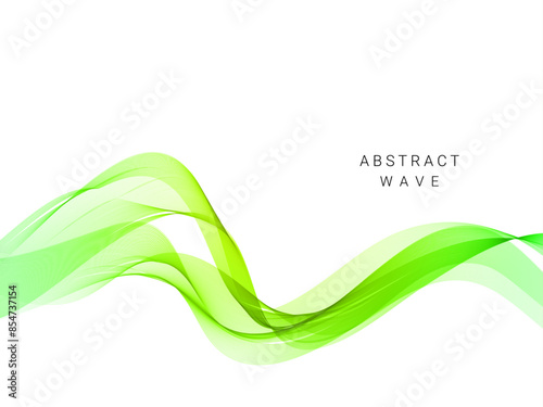 Abstract stylish green wave background