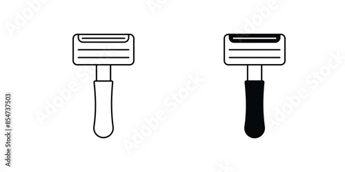 razor icon with white background vector stock illustration