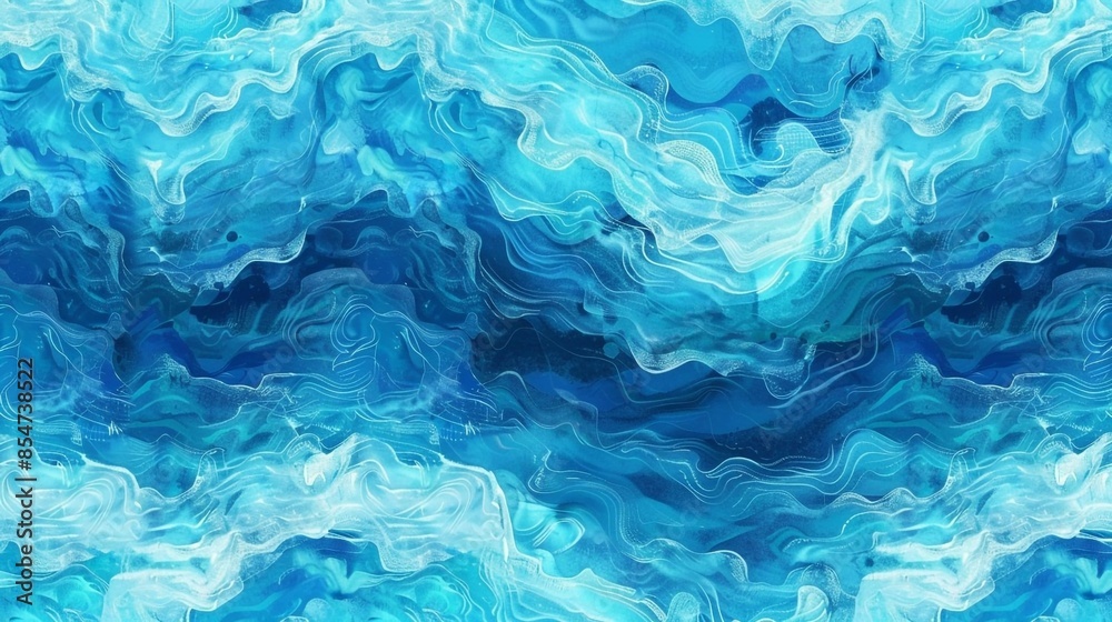 Blue Ocean Waves Seascape Background Blue Ocean Waves Seascape Background