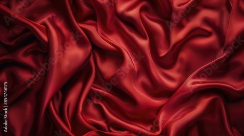 Seductive allure of red silk fabric depicted in Scarlet and District Mixed Satin