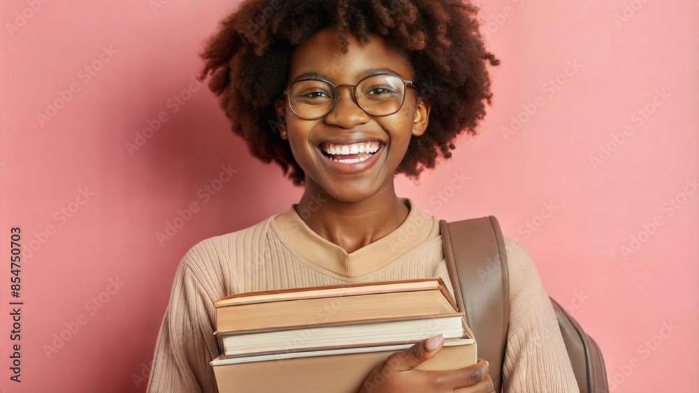 Smiling Student with Textbooks: A student smiling while holding textbooks, illustrating the joy of learning.
Smiling Student with Textbooks: A student smiling while holding textbooks, illustrating the joy of learning.
