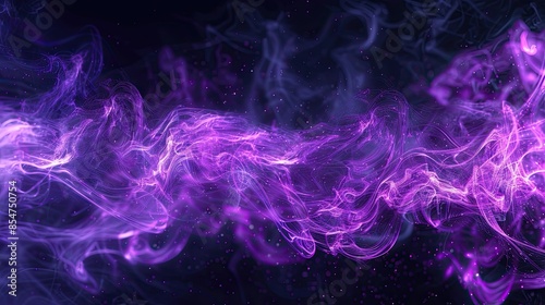 Neon purple smoke swirling against a black backdrop. Mysterious and enchanting vapor art
