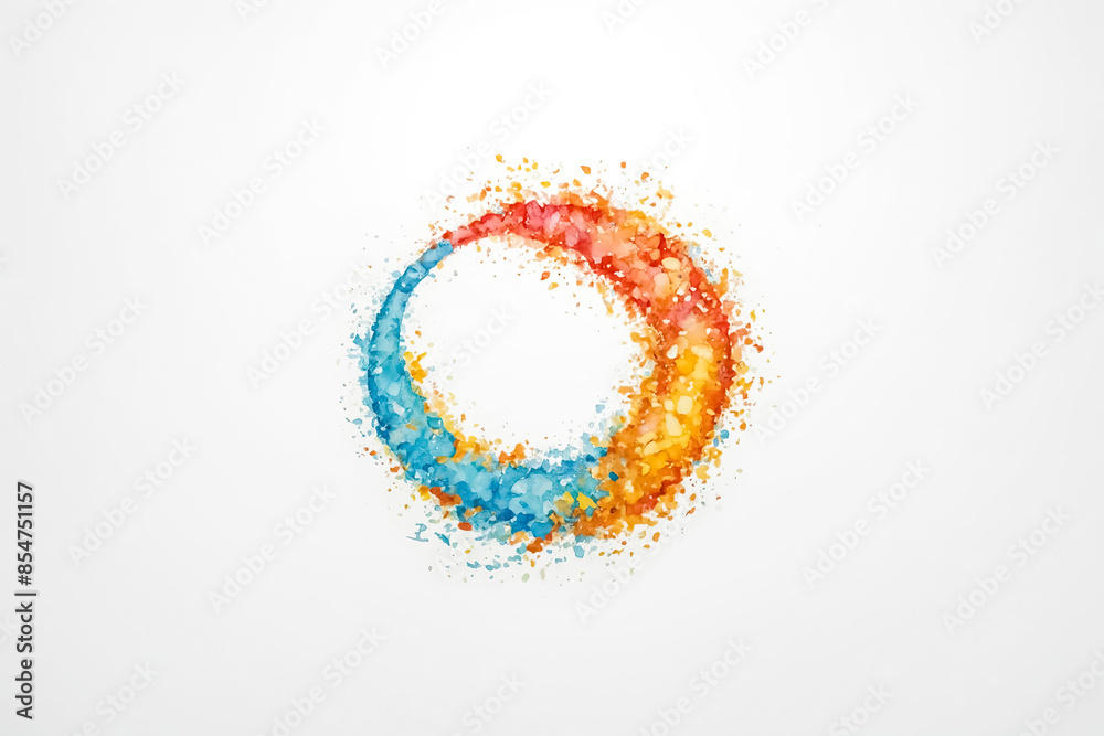 Fototapeta premium Abstract Watercolor Circle