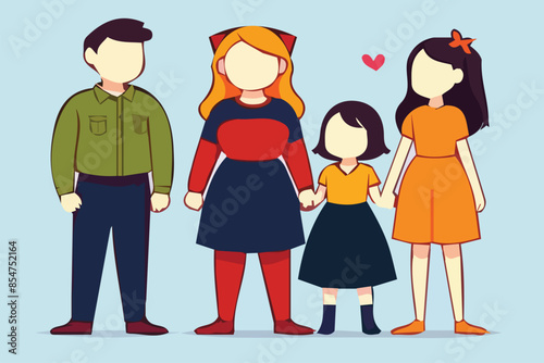 famiglia riuniida di ufficio amici gruppo di persone vettoriale editabile 