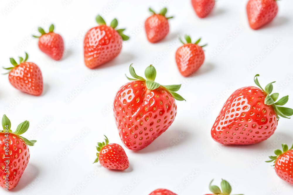 Fresh Strawberries on a White Background Fresh Strawberries on a White Background