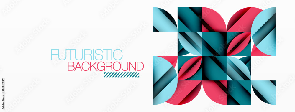 Circle, square and flower petal geometric background. Round shapes composition for wallpaper, banner, background or landing Circle, square and flower petal geometric background. Round shapes composition for wallpaper, banner, background or landing