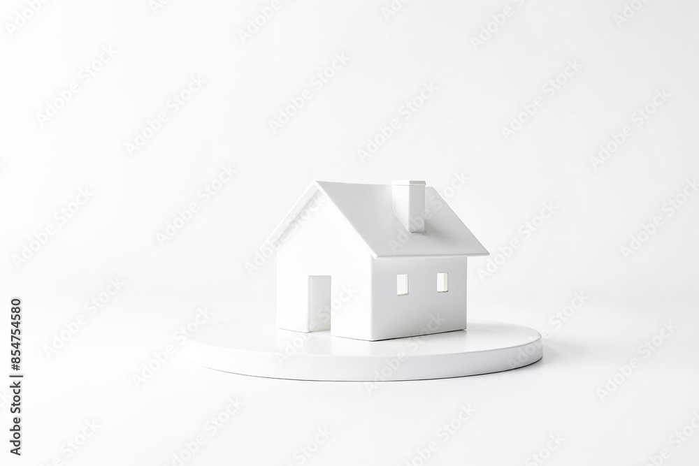 Minimalist White House Model on White Background Minimalist White House Model on White Background