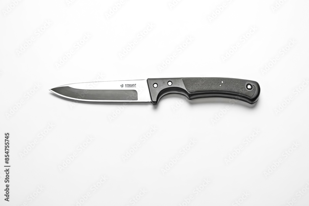 Knife with Black Handle and Silver Blade Knife with Black Handle and Silver Blade