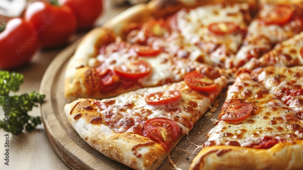 The balance of flavors in a pizza, from salty cheese to sweet tomato sauce, makes it universally appealing. The balance of flavors in a pizza, from salty cheese to sweet tomato sauce, makes it universally appealing.
