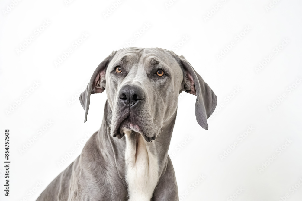 Portrait of a Great Dane with a White Background Portrait of a Great Dane with a White Background