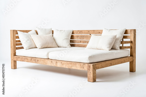 Wallpaper Mural Wooden Daybed with Cushions Torontodigital.ca