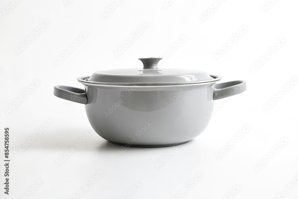 Gray enamel pot with lid Gray enamel pot with lid