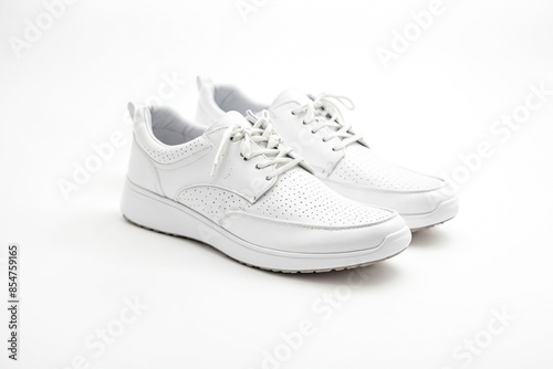 White Leather Sneakers © Rysak