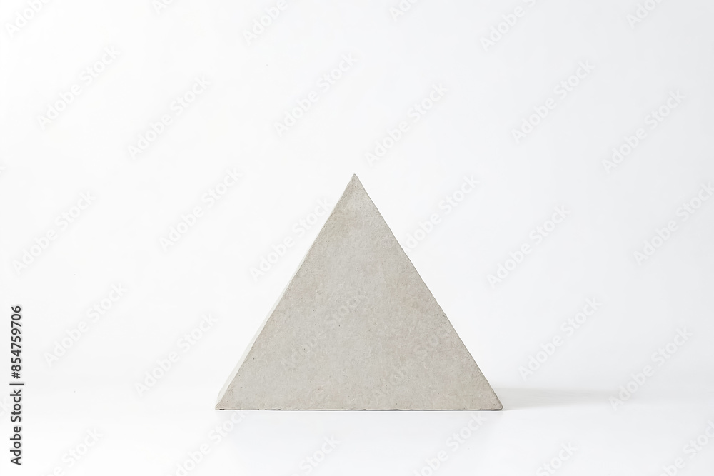 Fototapeta premium Concrete triangle on white background