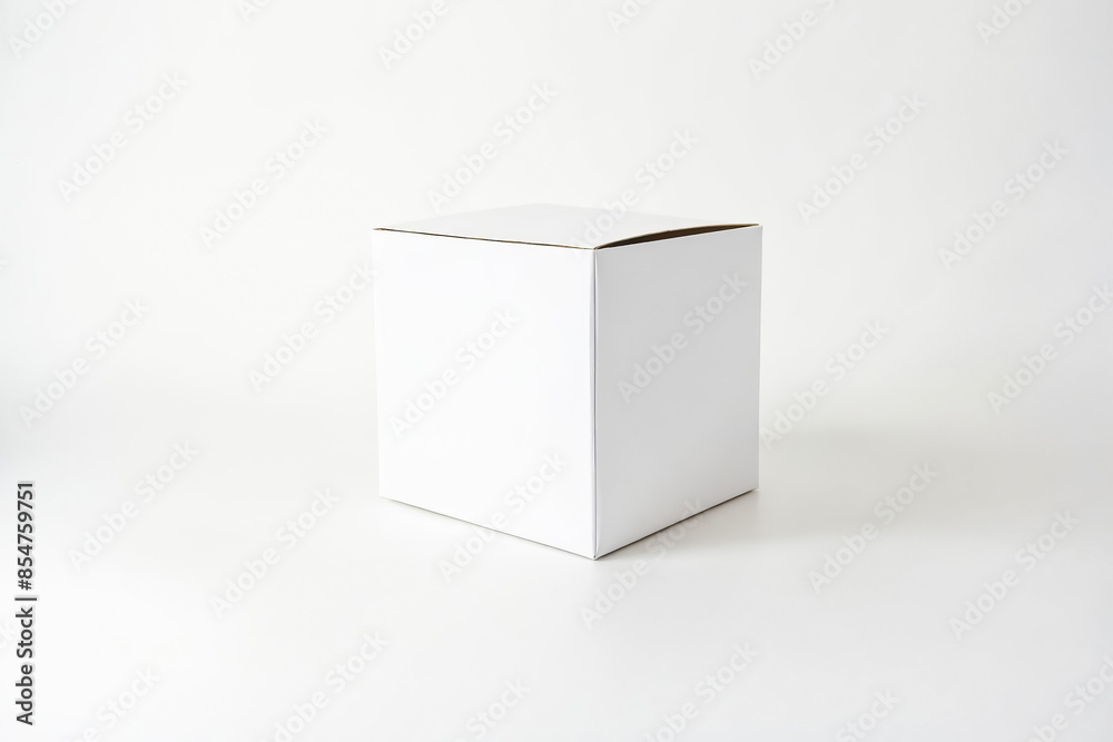 White cardboard box isolated on white background White cardboard box isolated on white background
