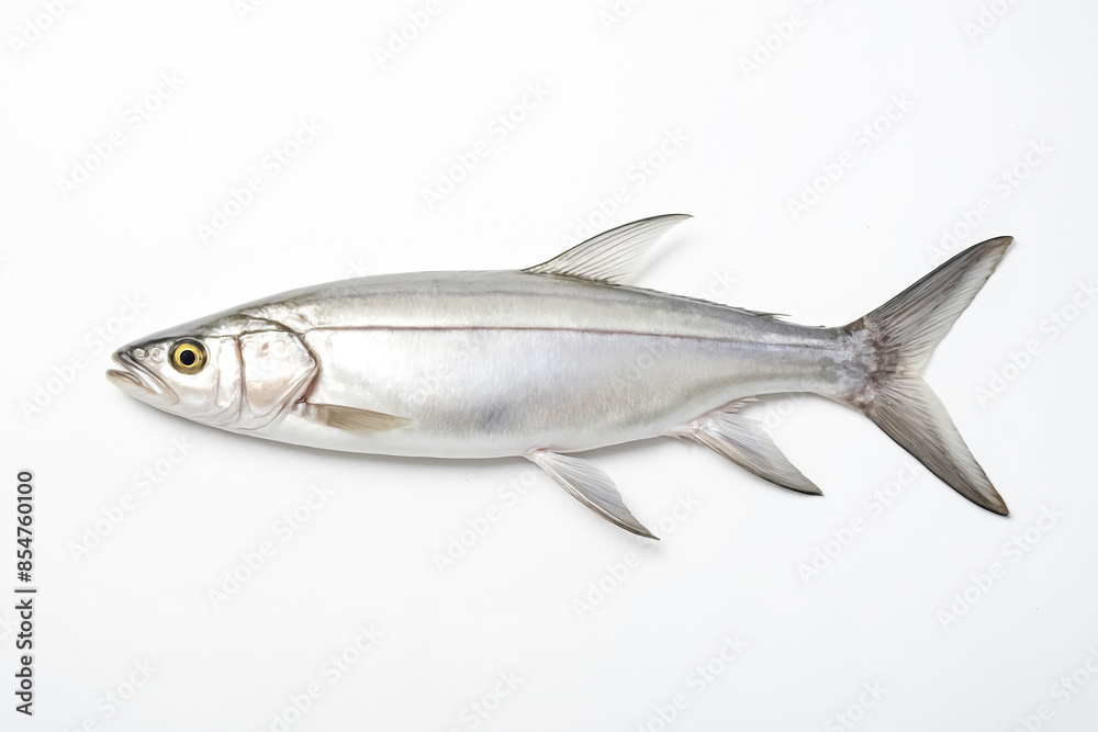 Fototapeta premium Fresh Silver Fish on White Background