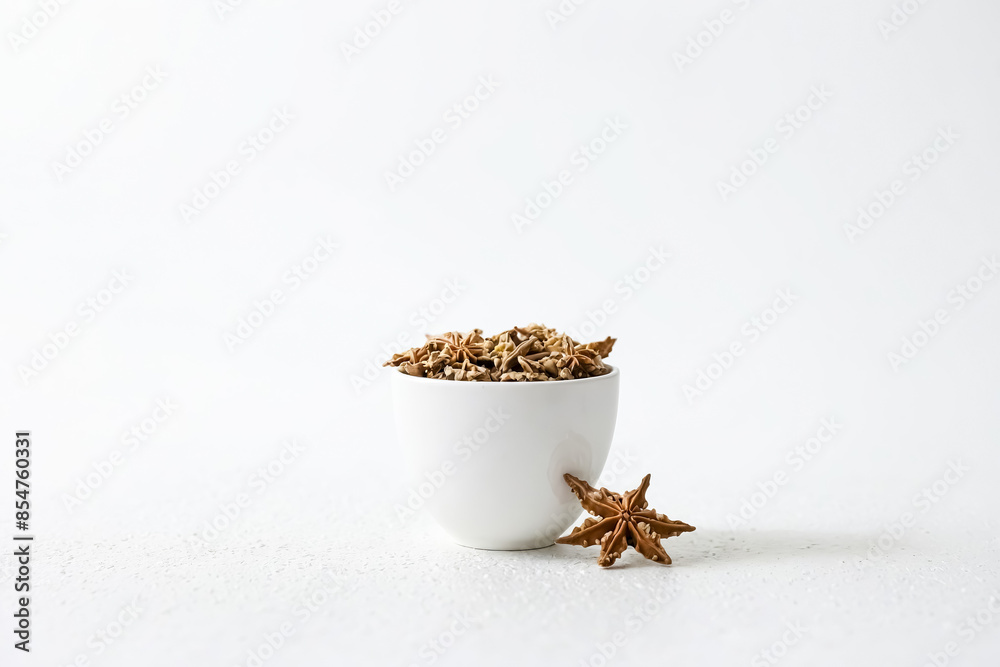Star Anise in White Bowl Star Anise in White Bowl