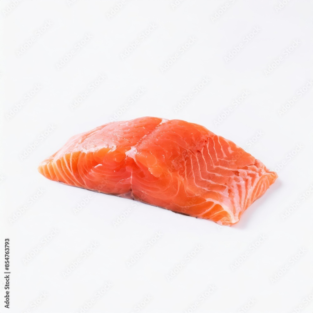 Salmon meat isolated on white background