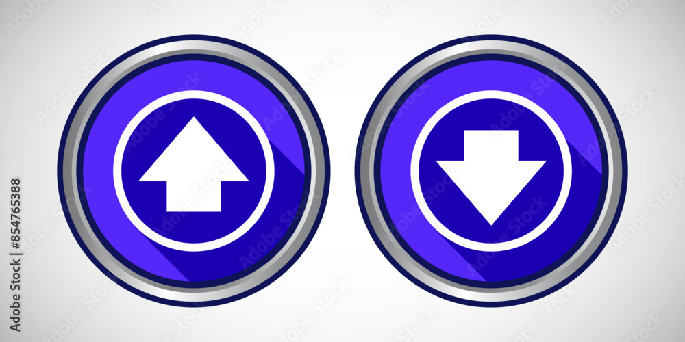 Download And Upload Arrow Icon Button Set Design Illustration Download And Upload Arrow Icon Button Set Design Illustration