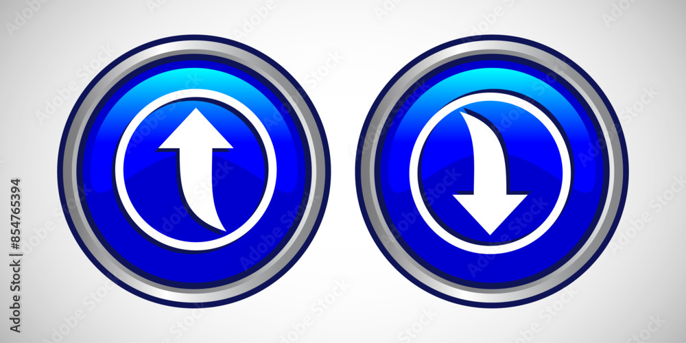 Download And Upload Arrow Icon Button Set Design Illustration Download And Upload Arrow Icon Button Set Design Illustration