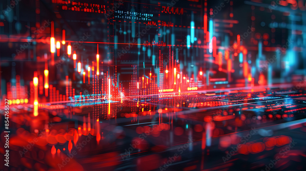 Fototapeta premium Background of stock market graph analysis