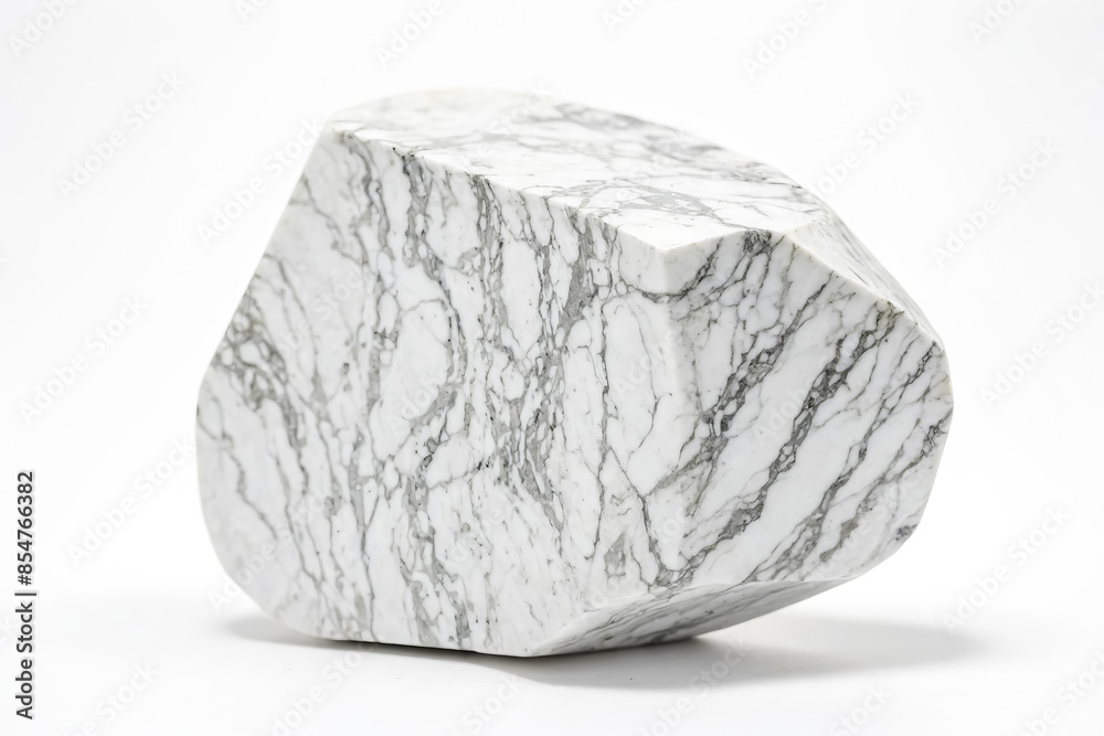 White Marble Stone on White Background White Marble Stone on White Background