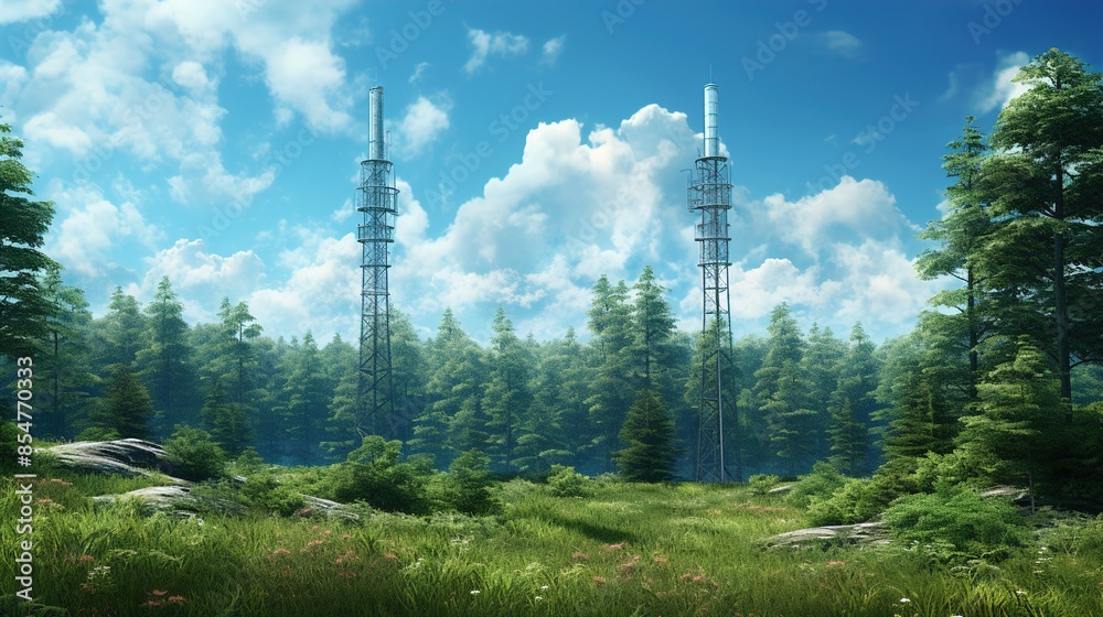 Obraz premium forest and sky