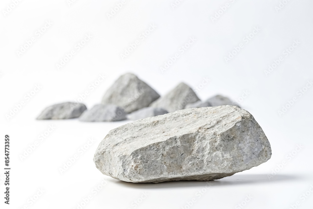 Gray Rock Isolated On White Background Gray Rock Isolated On White Background