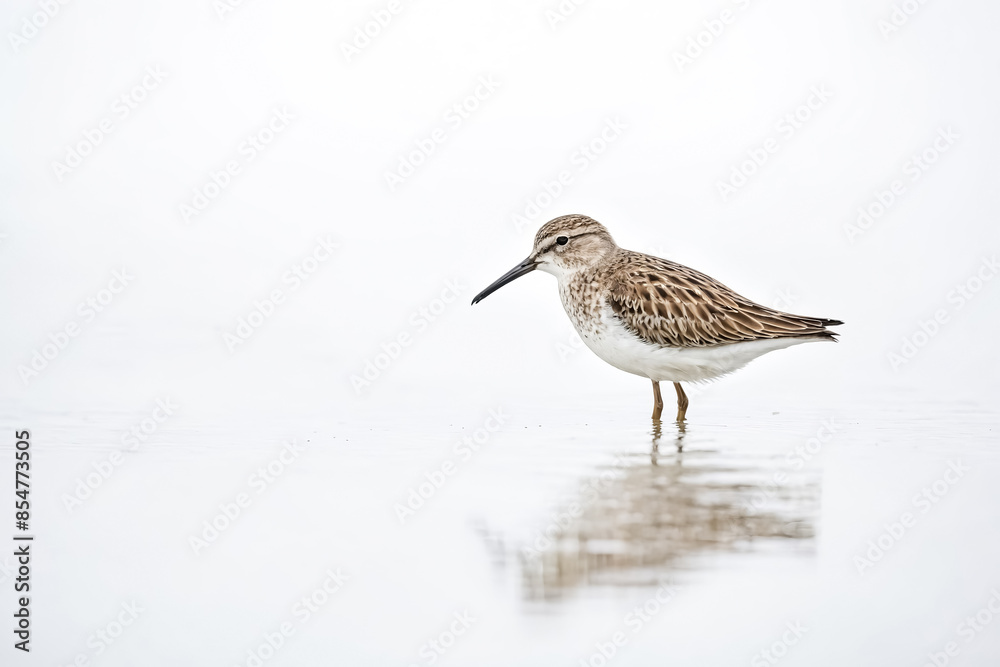 Solitary Sandpiper Standing in Shallow Water Solitary Sandpiper Standing in Shallow Water