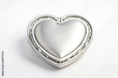 Silver Heart Shaped Trinket Box