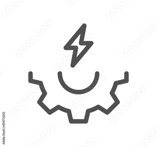 Setup and settings related icon outline and linear vector.
