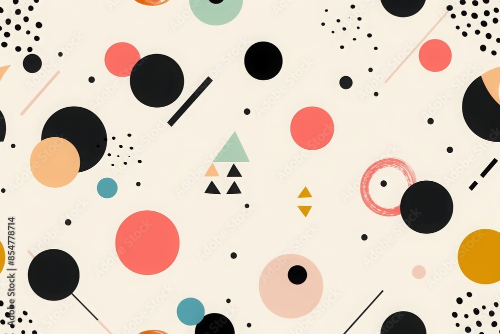 Geometric Minimalist Pattern Design - Abstract Shapes on Isolated Background Geometric Minimalist Pattern Design - Abstract Shapes on Isolated Background