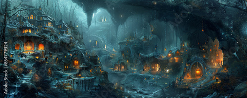 An underground city of gnomes and moles. photo