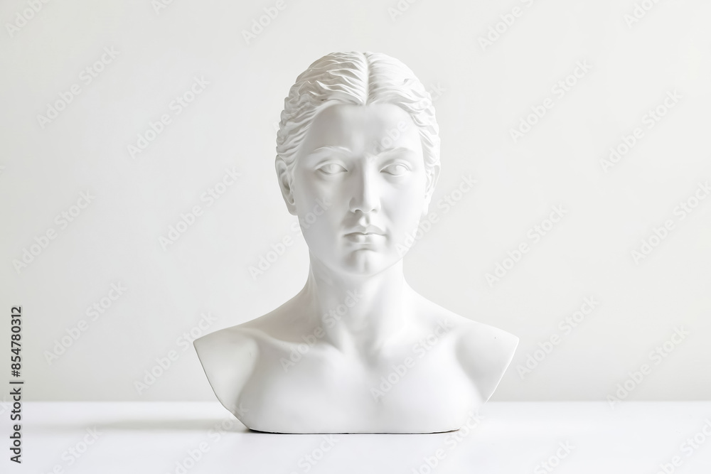 Obraz premium White plaster bust of a woman